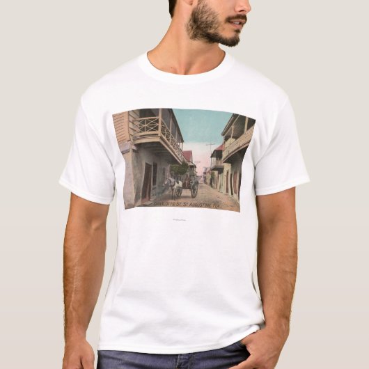 St. Augustine, Florida - Uitzicht van Charlotte St T-shirt (Voorkant)