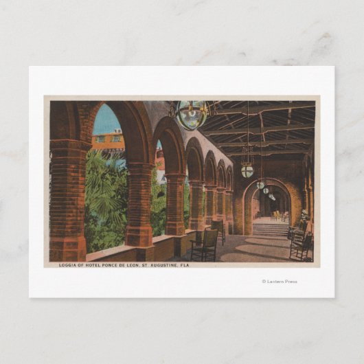 St. Augustine, Florida - Uitzicht van Hotel Ponce Briefkaart (Voorkant)