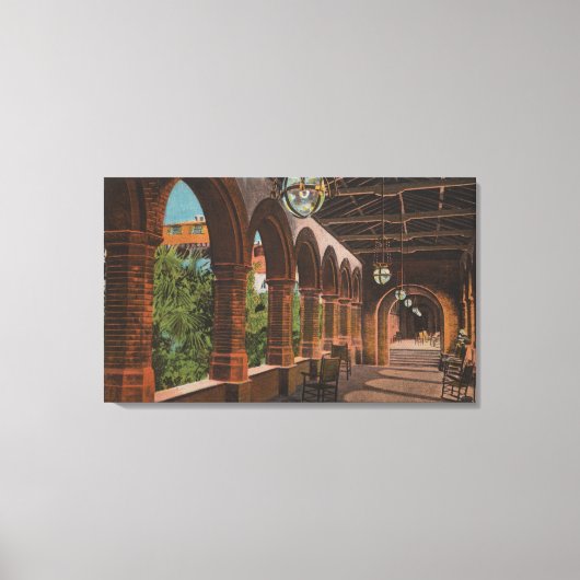 St. Augustine, Florida - Uitzicht van Hotel Ponce  Canvas Afdruk (Voorkant)