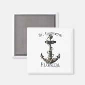 St. Augustine Florida Vacation Nautical Anchor Sai Magneet (Voorkant / Achterkant)