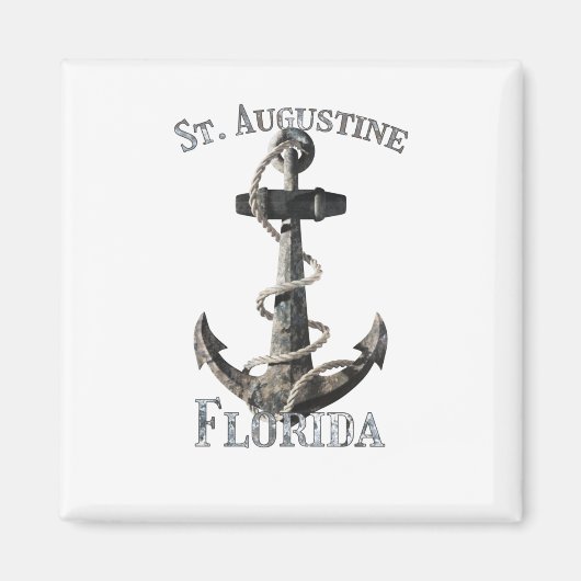 St. Augustine Florida Vacation Nautical Anchor Sai Magneet (Voorkant)