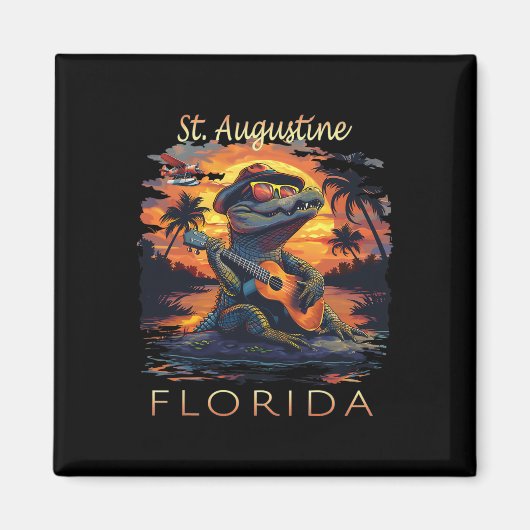 St. Augustine Florida Vakantie Lieve Alligator Magneet (Voorkant)