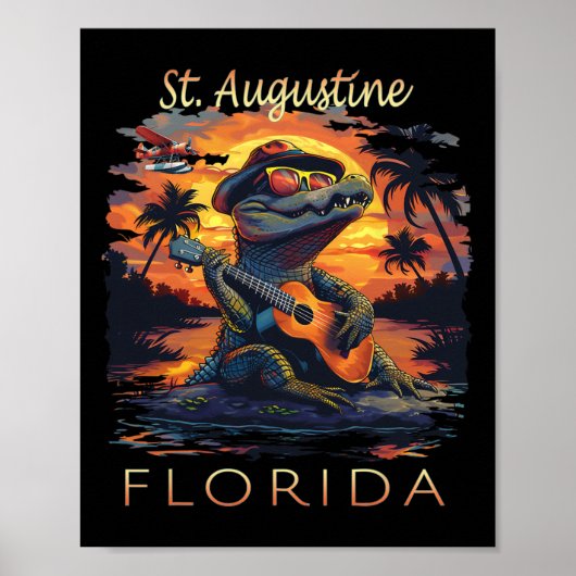 St. Augustine Florida Vakantie Lieve Alligator Poster (Voorkant)
