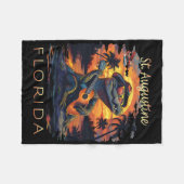 St. Augustine Florida Vakantie Schattige Alligator Fleece Deken (Voorkant (Horizontaal))