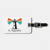 St. Augustine Florida Vuurtoren Regenboog Bagagelabel (Voorkant horizontaal)