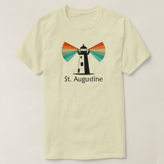 St. Augustine Florida Vuurtoren Regenboog T-shirt (Design voorkant)