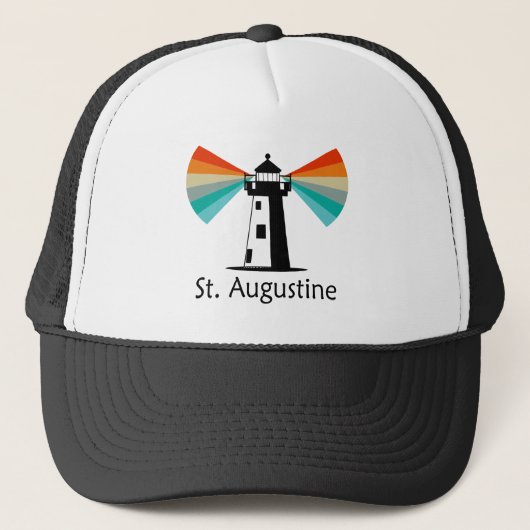 St. Augustine Florida Vuurtoren Regenboog Trucker Pet (Voorkant)
