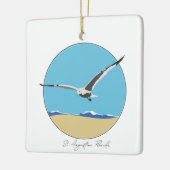 St. Augustine, Florida Zee meeuw over het strand Keramisch Ornament (Links)