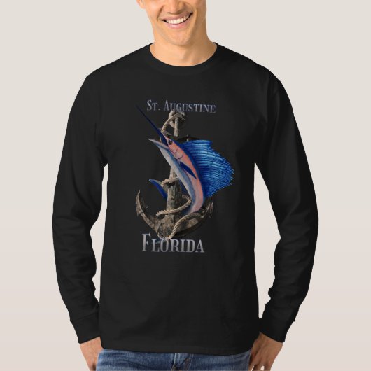 St Augustine Florida Zwaardvis Marlin Ocean Fishin T-shirt (Voorkant)
