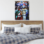 St. Augustine Glas in lood Canvas Afdruk (Insitu (Slaapkamer))