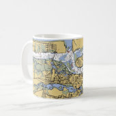 St. Augustine Harbor Navigation Chart Coffee Mok (Voorkant links)