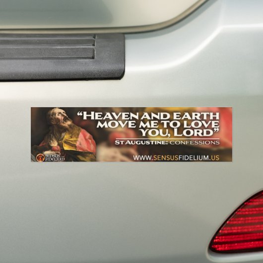 St Augustine "Heaven & Earth Move Me" Sticker (Op auto)