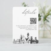 St Augustine Huwelijk Moderne Details QR Code Informatiekaartje (Staand voorkant)