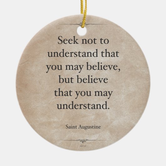 St. Augustine Keramisch Ornament (Voorkant)
