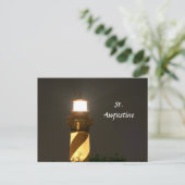 St Augustine Lighthouse bij nacht Briefkaart (Staand voorkant)