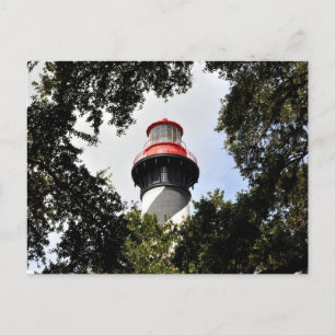 St. Augustine Lighthouse Boven geframed door eiken Briefkaart