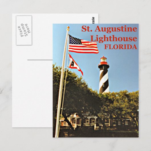St. Augustine Lighthouse, Briefkaart van Florida (Voorkant / Achterkant)