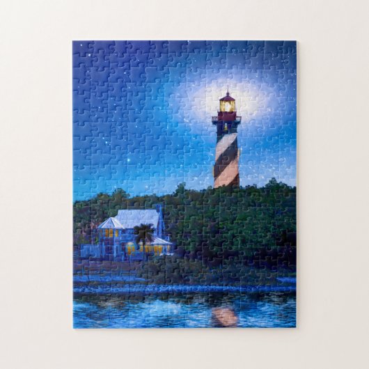 St Augustine Lighthouse - Florida Art Puzzle Legpuzzel (Verticaal)