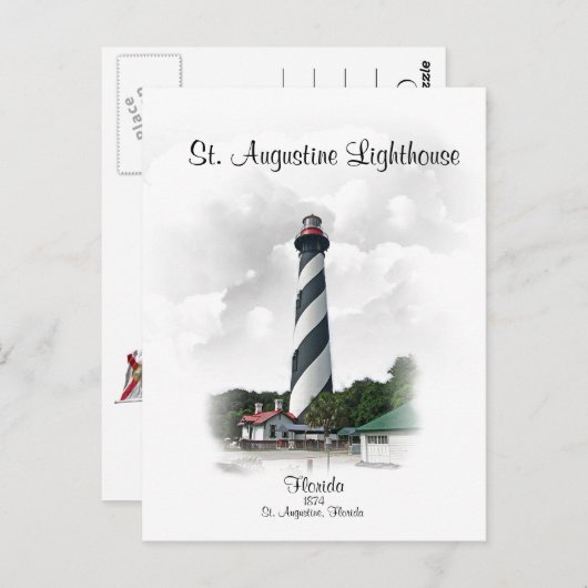 St. Augustine Lighthouse - Florida Briefkaart (Voorkant / Achterkant)