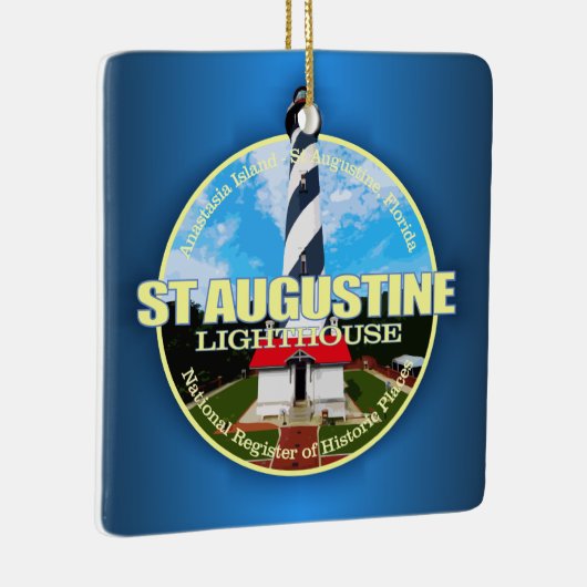 St Augustine Lighthouse Keramisch Ornament (Rechts)