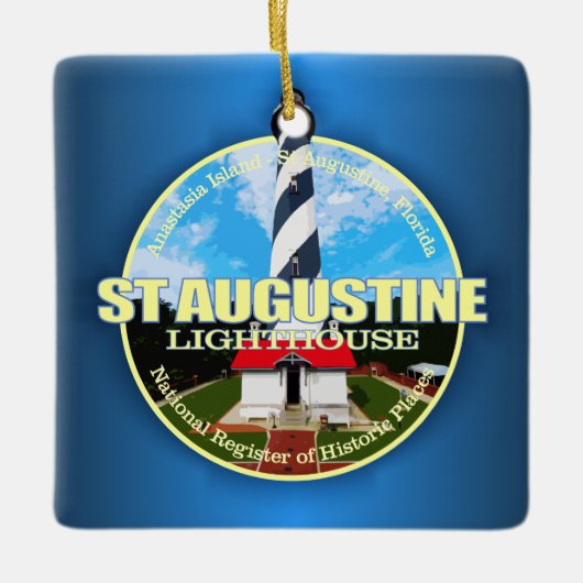 St Augustine Lighthouse Keramisch Ornament (Voorkant)