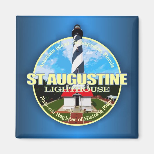 St Augustine Lighthouse Magneet (Voorkant)