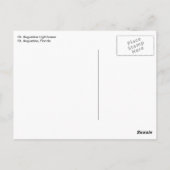 St. Augustine Lighthouse, St. Augustine, Florida Briefkaart (Achterkant)