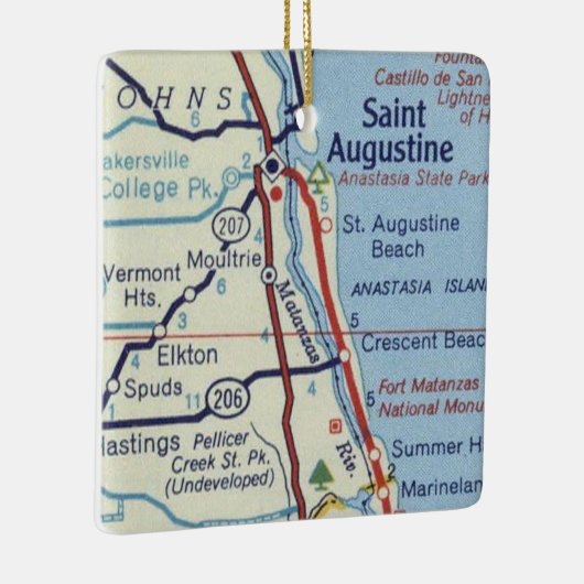 St Augustine  Map Keramisch Ornament (Rechts)