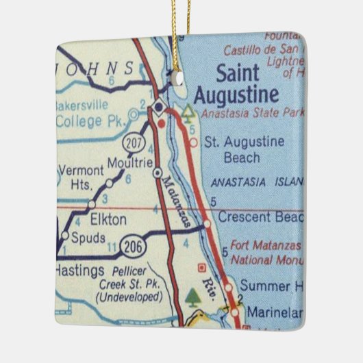 St Augustine  Map Keramisch Ornament (Links)