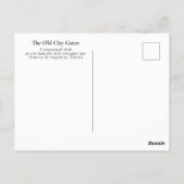 St Augustine Old City graast Historic Florida Briefkaart (Achterkant)