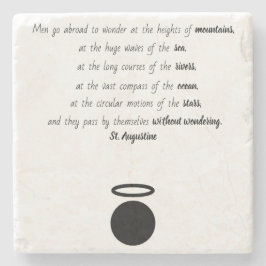 St. Augustine Quote Stone Onderzetter