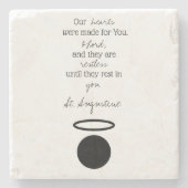 St. Augustine Quote Stone Onderzetter (Voorkant)