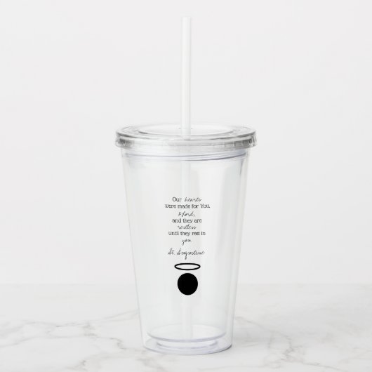 St. Augustine Quote Tumbler Acryl Drinkbeker (Voorkant)