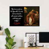 St. Augustine - Restless Heart Quote Poster (Thuiskantoor)