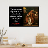 St. Augustine - Restless Heart Quote Poster (Keuken)