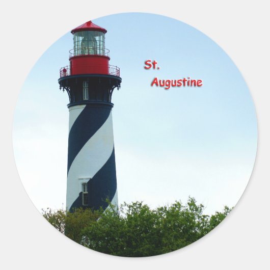 St. Augustine Ronde Sticker (Voorkant)