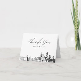 St. Augustine Silhouette Schets Bedankkaart