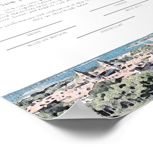 ST AUGUSTINE SKYLINE Huwelijkscertificaat Keepsake Poster (Hoek)