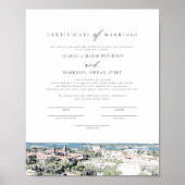 ST AUGUSTINE SKYLINE Huwelijkscertificaat Keepsake Poster (Voorkant)