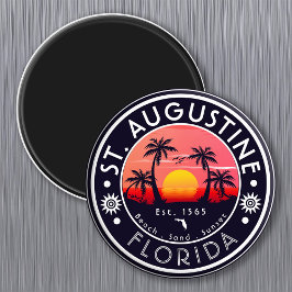 St Augustine strand Florida Sunset Beach Palm Tree Magneet