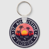 St Augustine strand Florida Sunset Beach Palm Tree Sleutelhanger (Achterkant)