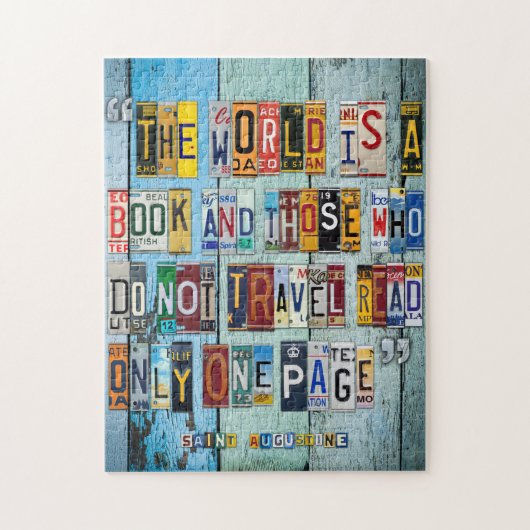 St Augustine Travel Quote License Bord Art Legpuzzel (Verticaal)