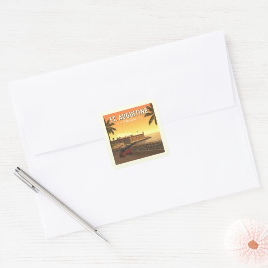 St. Augustine Vierkante Sticker (Envelop)