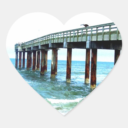 St. Augustine Vist Pier Hart Sticker (Voorkant)