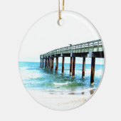 St. Augustine Vist Pier Keramisch Ornament (Links)