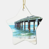 St. Augustine Vist Pier Keramisch Ornament (Links)