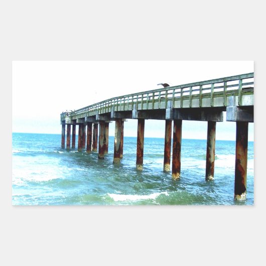 St. Augustine Vist Pier Rechthoekige Sticker (Voorkant)