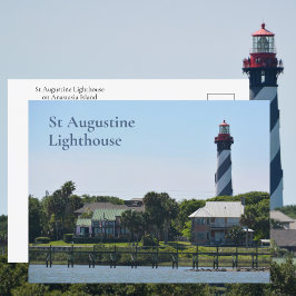 St Augustine-vuurtoren Anastasia-eiland Florida Briefkaart