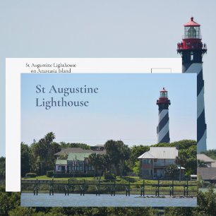 St Augustine-vuurtoren Anastasia-eiland Florida Briefkaart