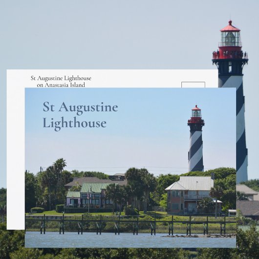 St Augustine-vuurtoren Anastasia-eiland Florida Briefkaart